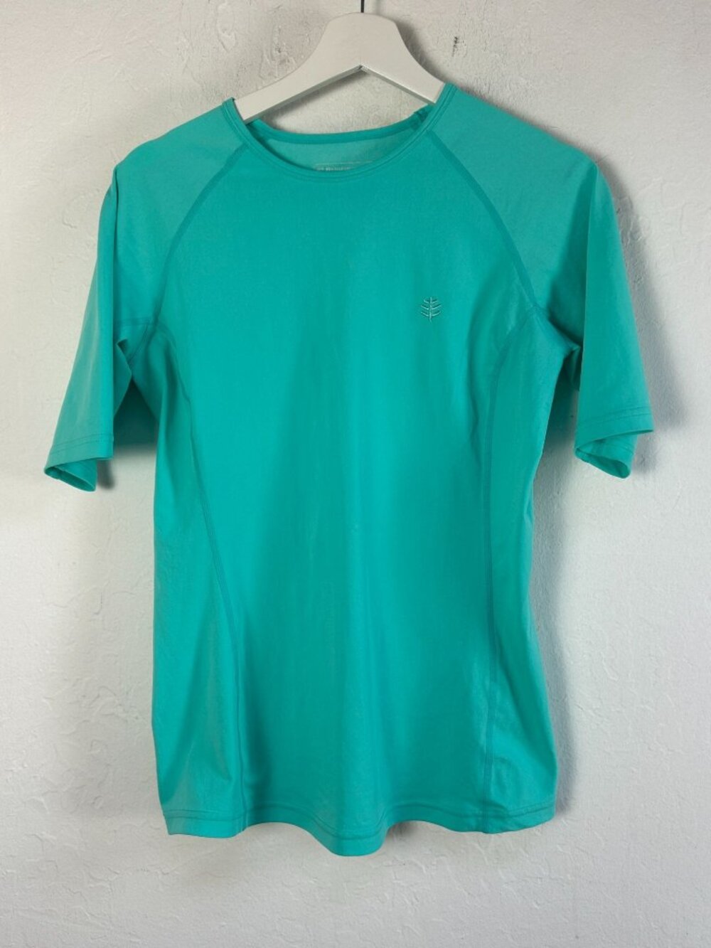 Coolibar Womens Turquoise Short Sleeve T-Shirt Small UPF 50+ Sun Protection